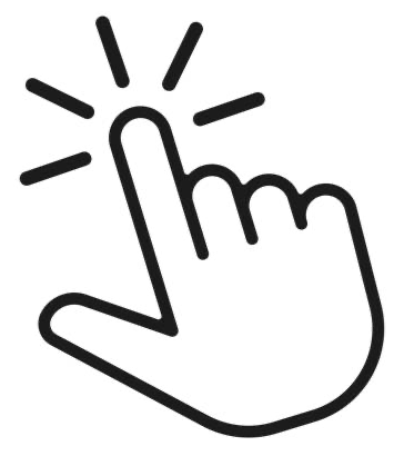 mano, cursor, dedo índice, icono, clic, mover, vector, ilustración 2755645  Vector en Vecteezy